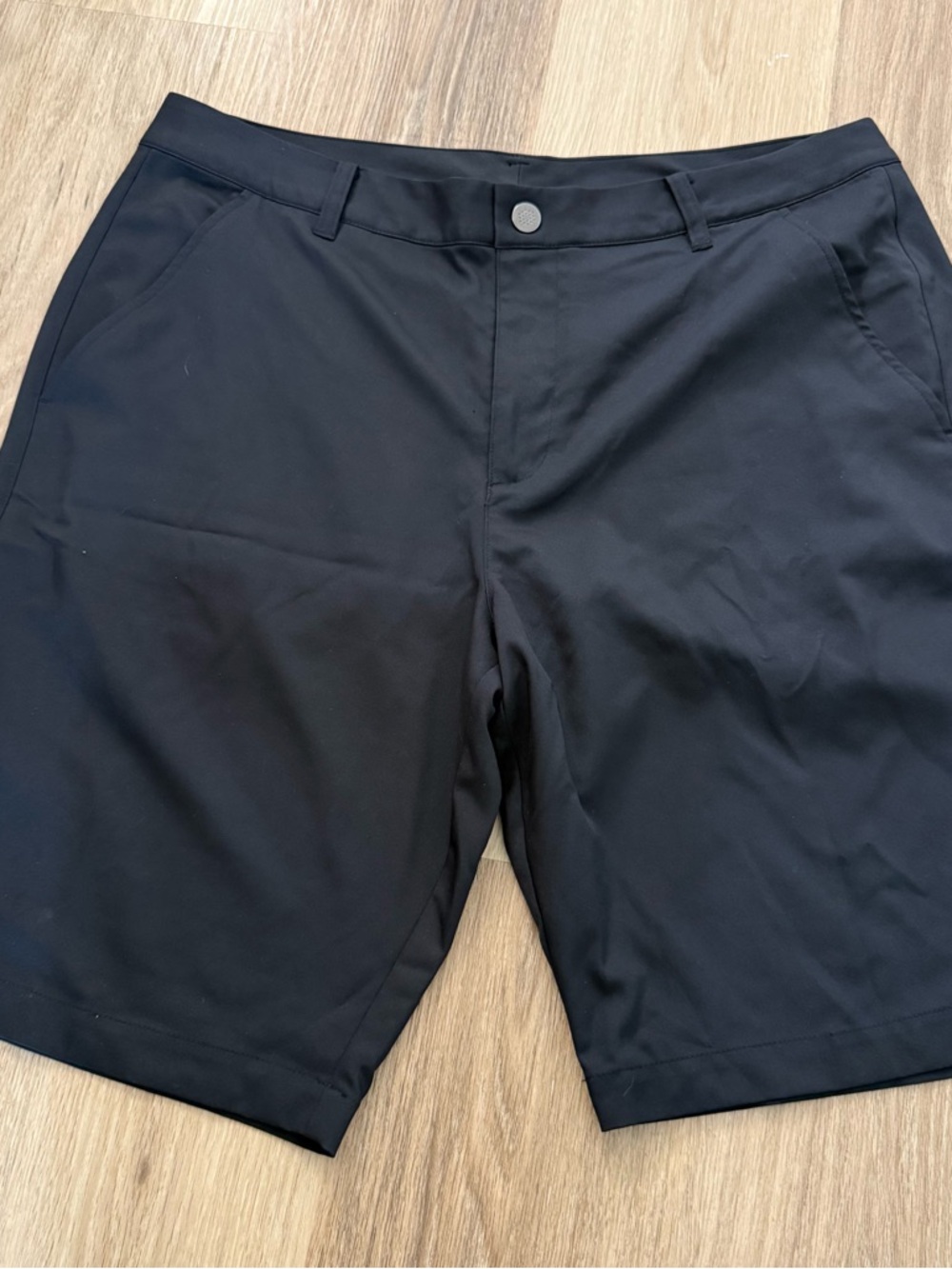 Puma Black Flat-Front Men's Shorts